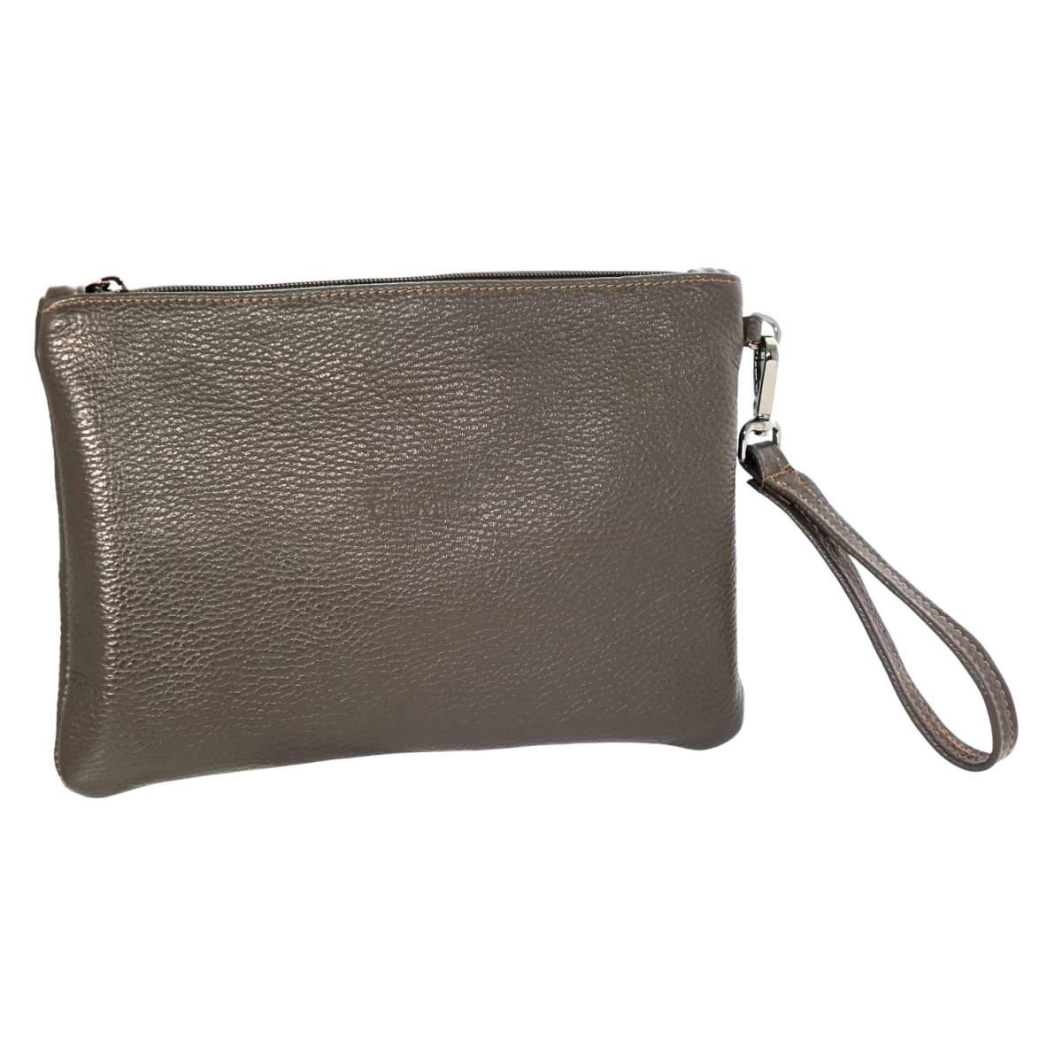 Bustina uomo con manico in vera pelle Capoverde Made in Italy