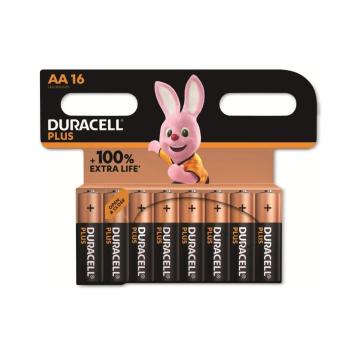 Duracell Plus Power 100% AA Stilo MN1500 blister 16 pz