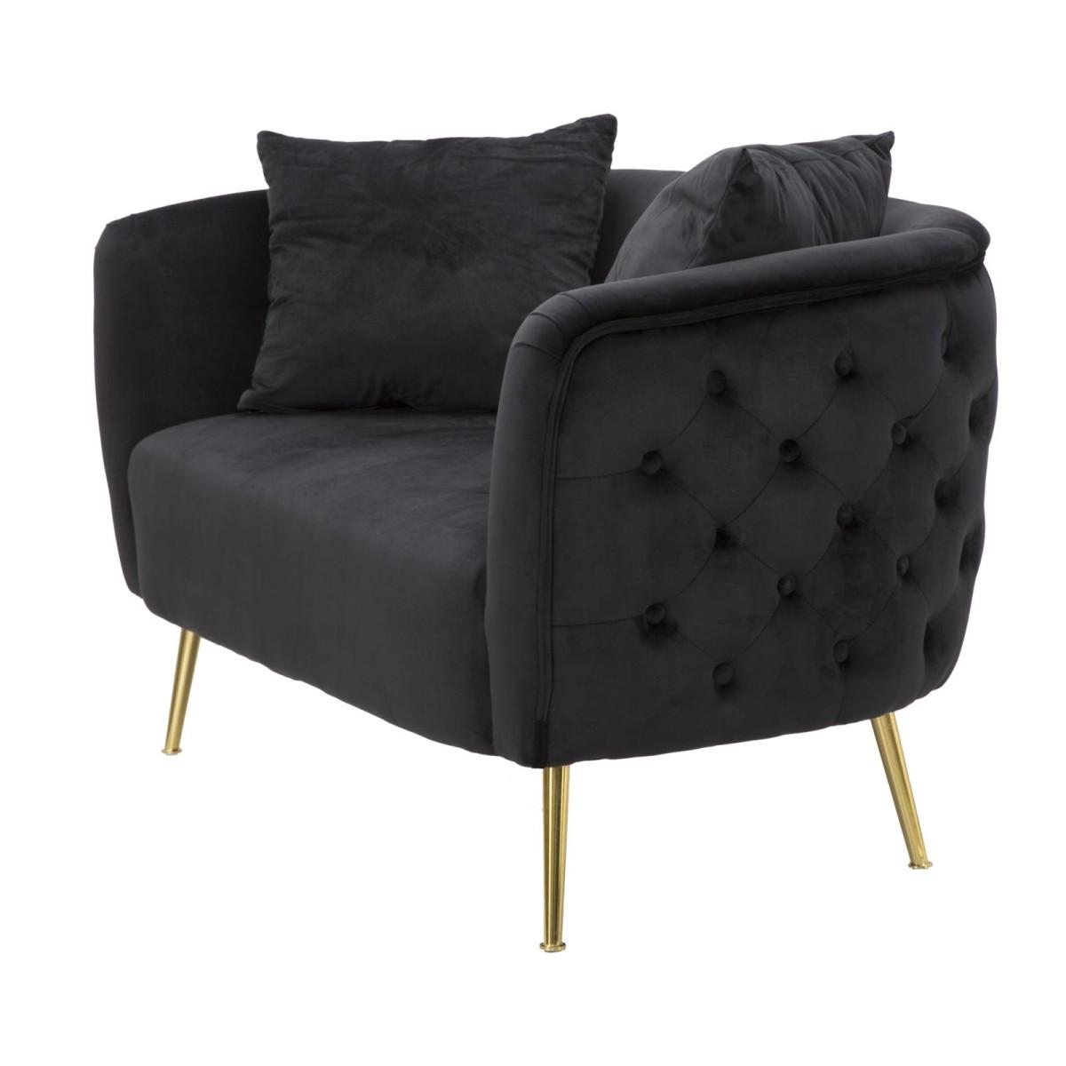 Divanetto bucarest nero cm 127x74x71