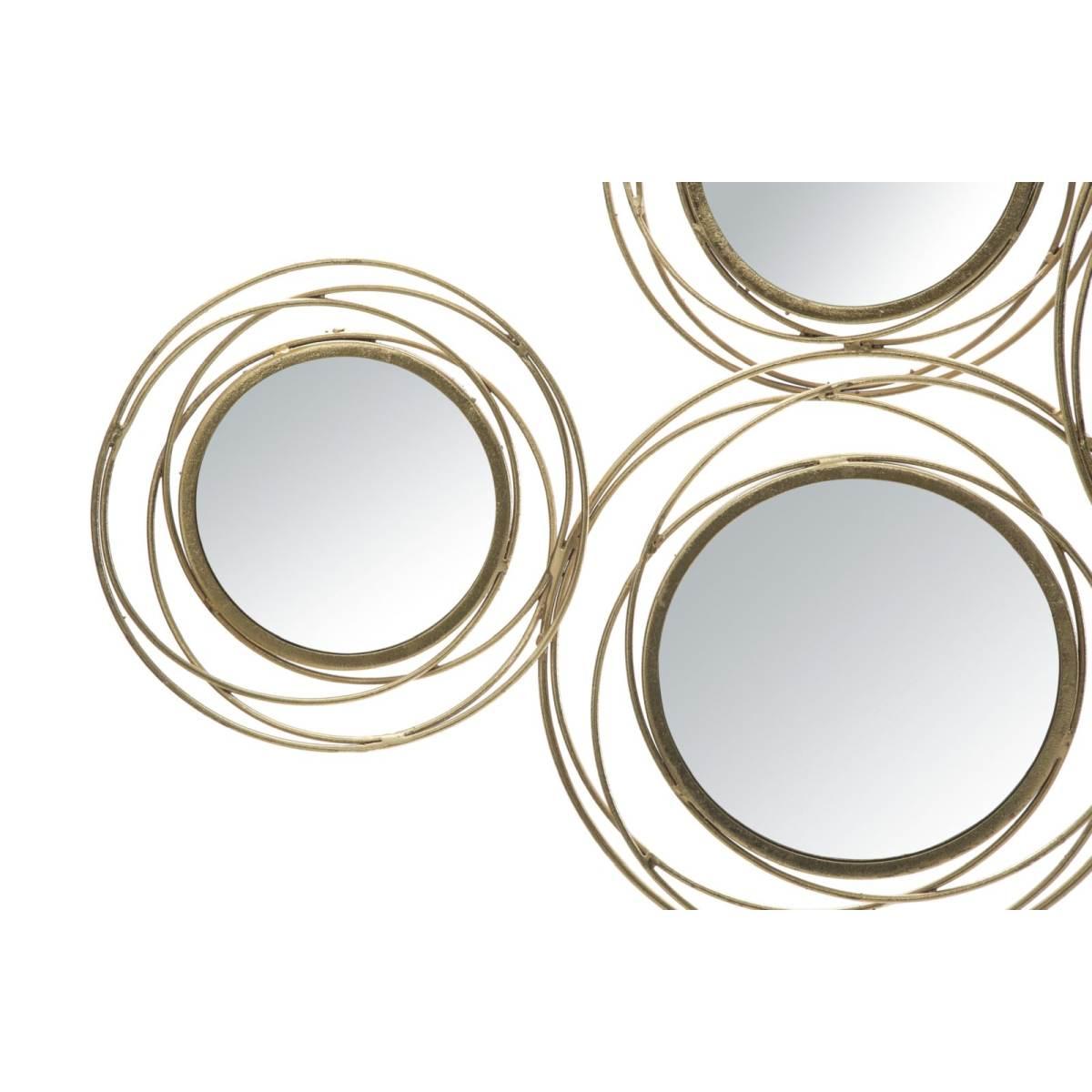 Pannello/specchio gold round cm 124,5x4x53,5