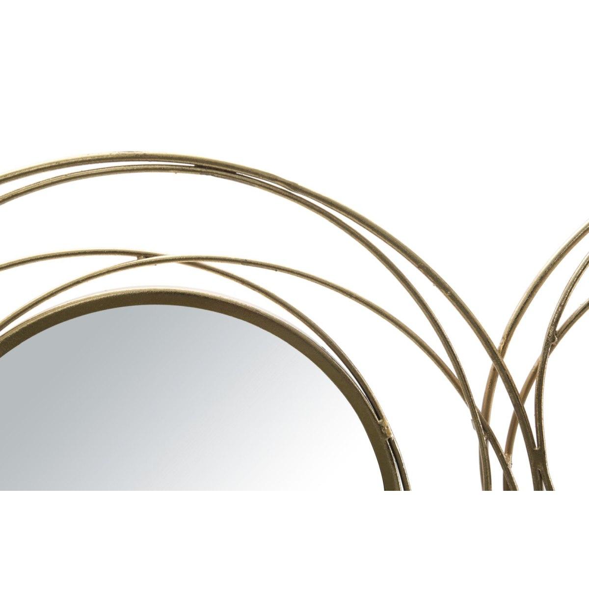 Pannello/specchio gold round cm 124,5x4x53,5