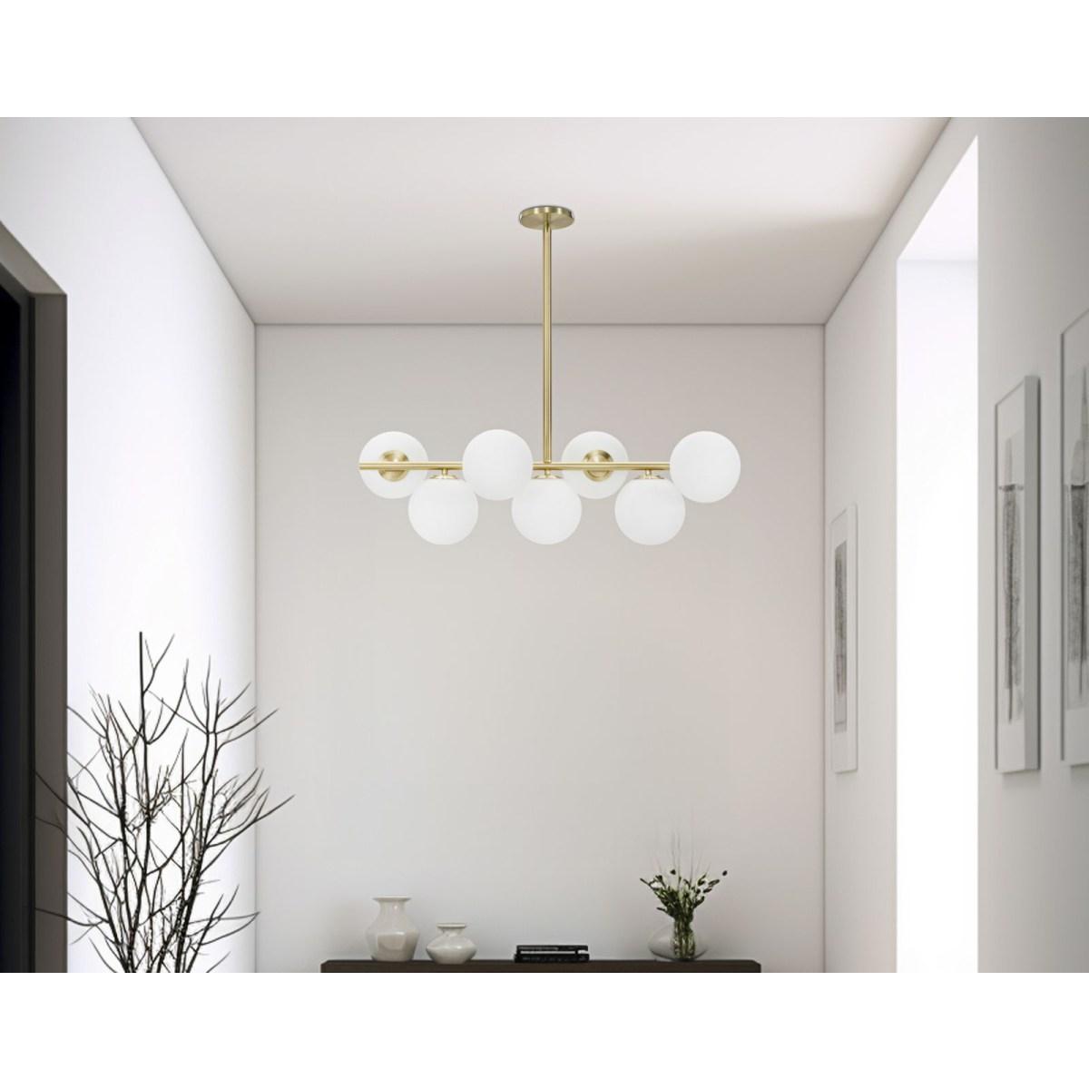 Lampadario glamy 7 luci cm 81x30x74