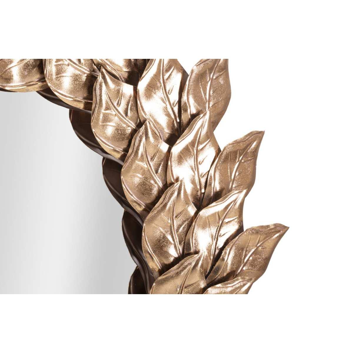 Specchio da muro glam petal rame cm Ø 73x5