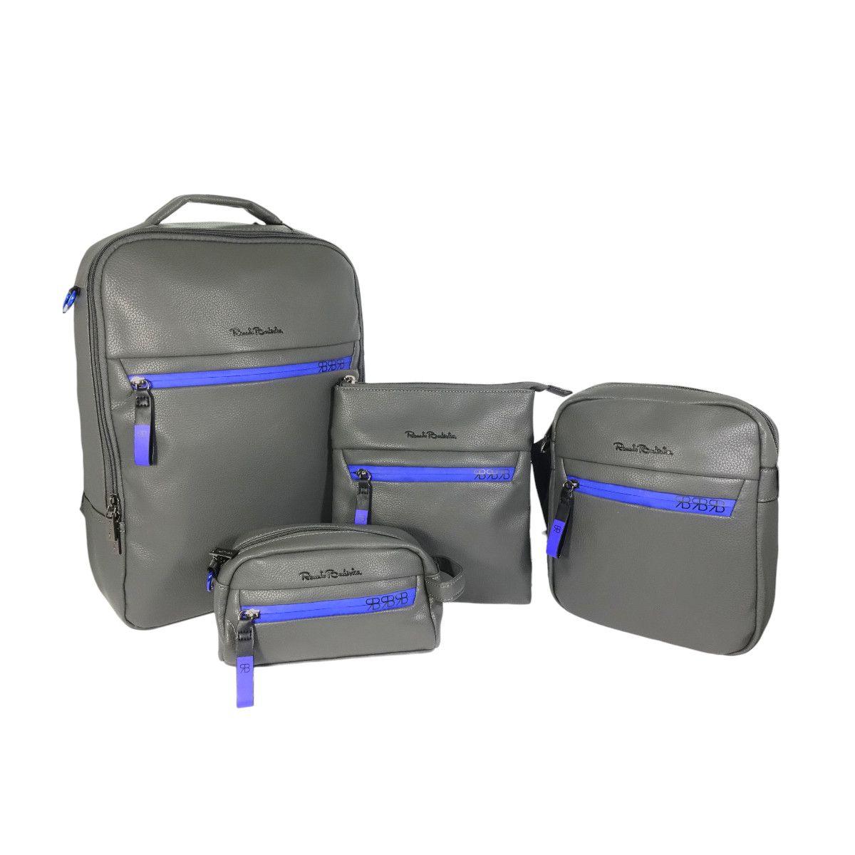 Set uomo 4 pezzi zaino tracolle e beauty Renato Balestra