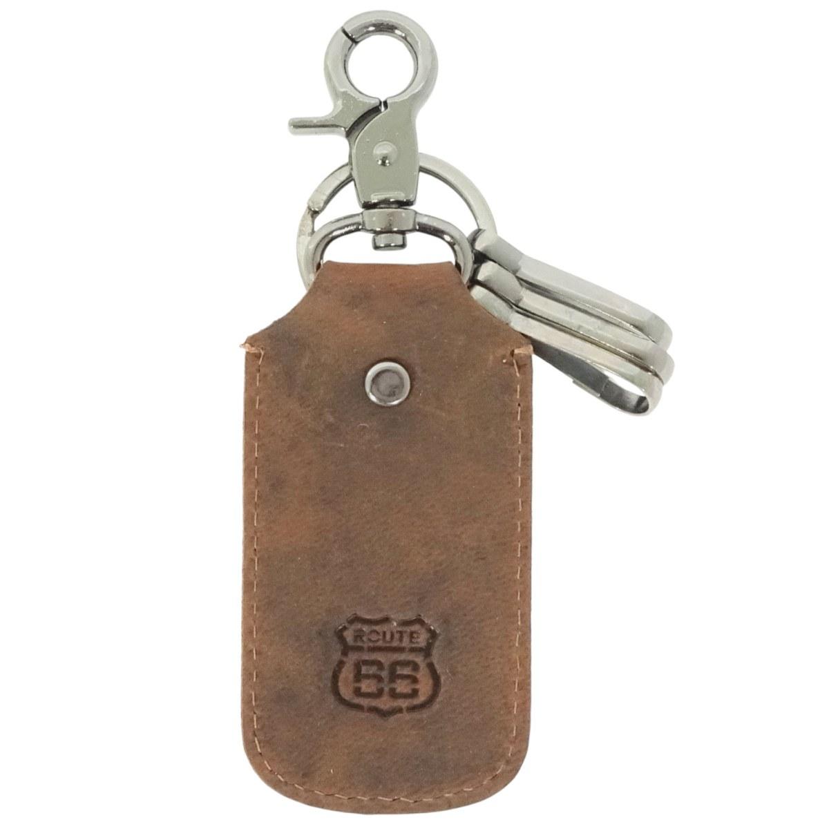 Portachiavi in pelle uomo assortito Route 66