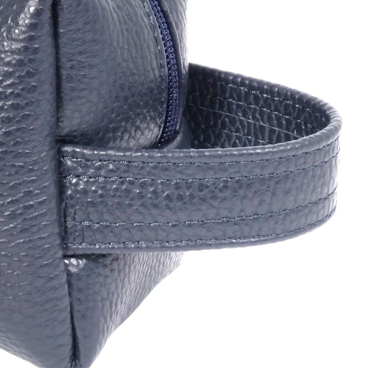 Pouchette uomo con manico in vera pelle Capoverde Made in Italy