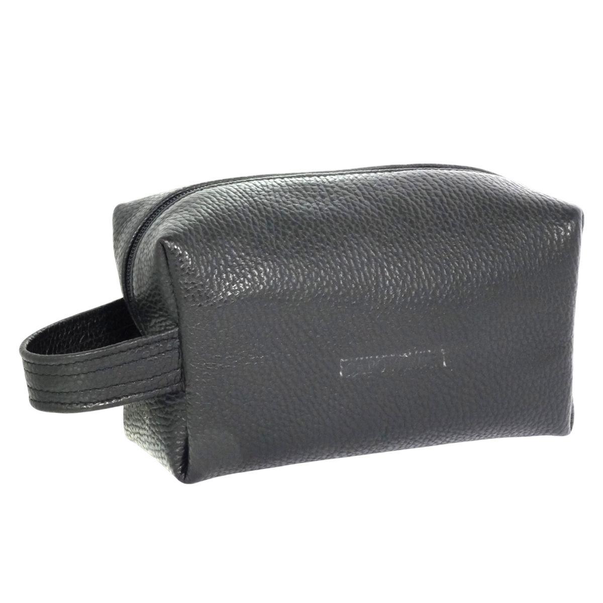 Pouchette uomo con manico in vera pelle Capoverde Made in Italy