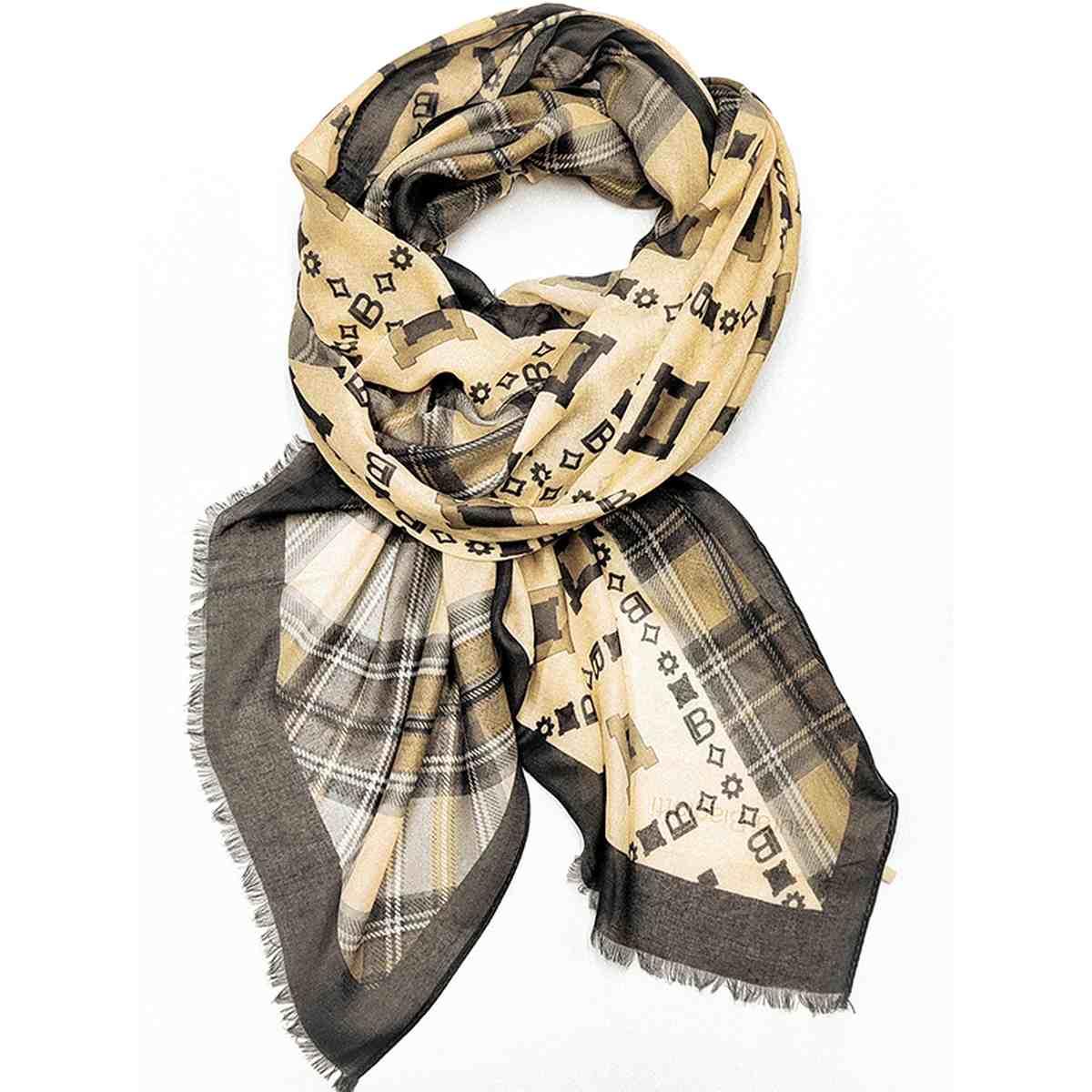 Sciarpa donna in poliestere fantasia rombi Laura Biagiotti