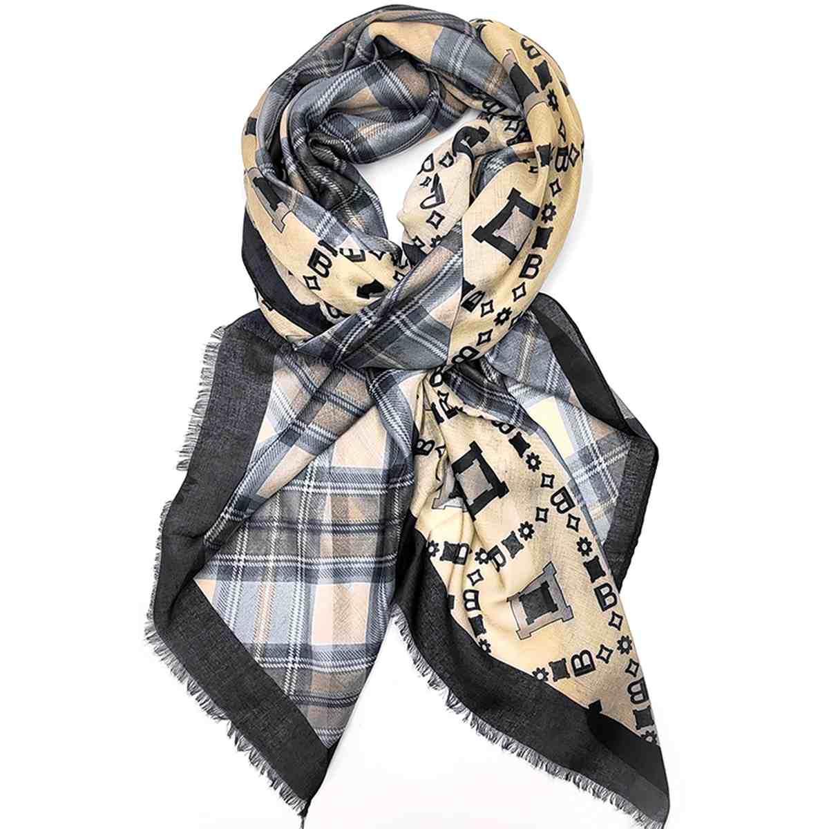 Sciarpa donna in poliestere fantasia rombi Laura Biagiotti