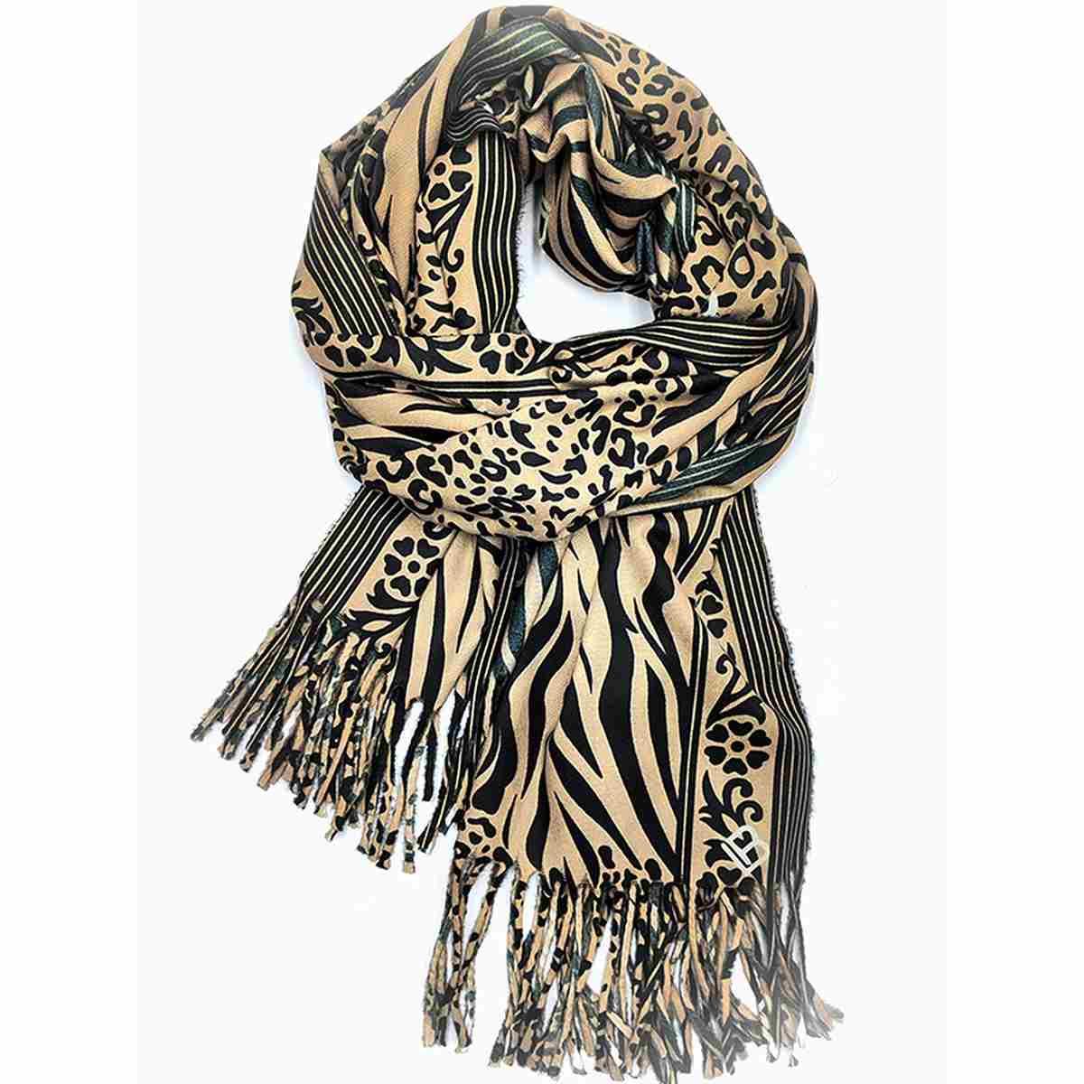 Sciarpa donna in poliestere fantasia savana Laura Biagiotti