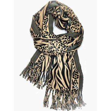 Sciarpa donna in poliestere fantasia savana Laura Biagiotti