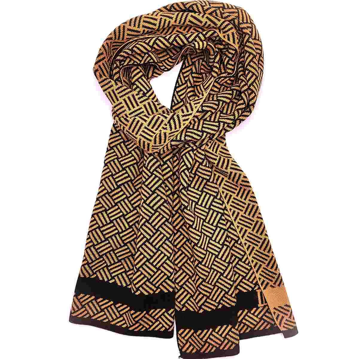 Sciarpa uomo in poliestere fantasia intreccio Laura Biagiotti