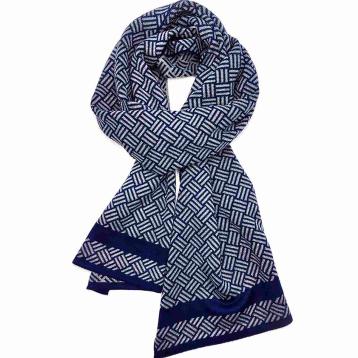 Sciarpa uomo in poliestere fantasia intreccio Laura Biagiotti