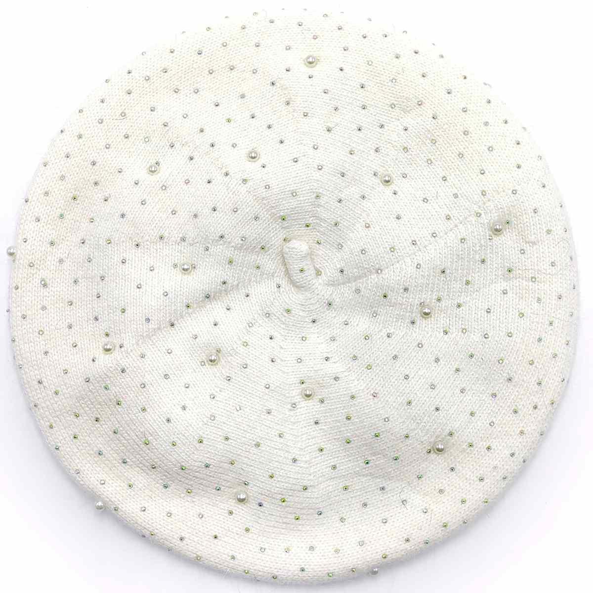 Capello basco donna in poliestere con brillantini Laura Biagiotti