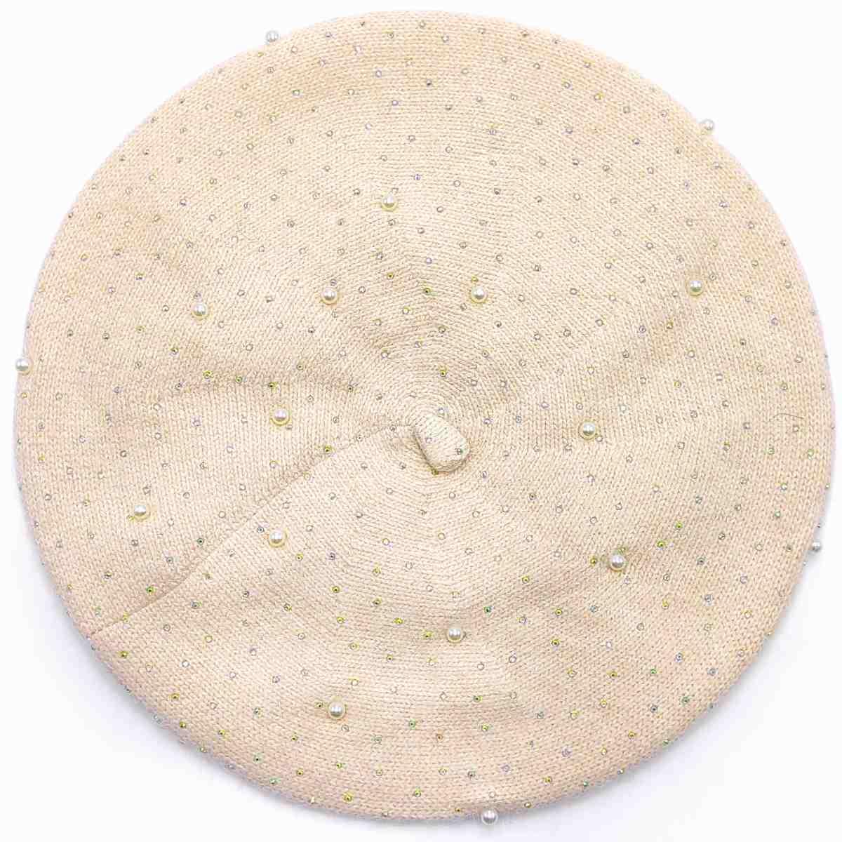 Capello basco donna in poliestere con brillantini Laura Biagiotti