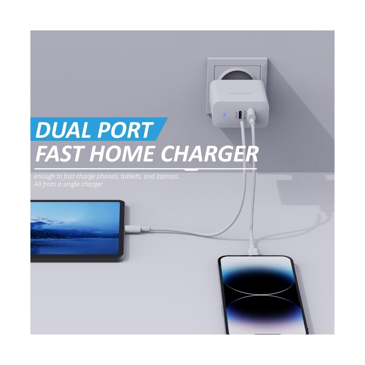 Newtop UD06 Caricatore da muro universale power delivery QC3.0 18W + PD 65W