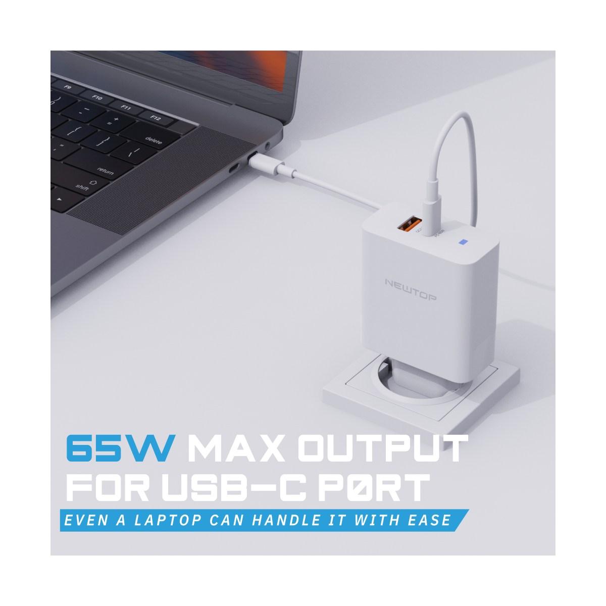 Newtop UD06 Caricatore da muro universale power delivery QC3.0 18W + PD 65W