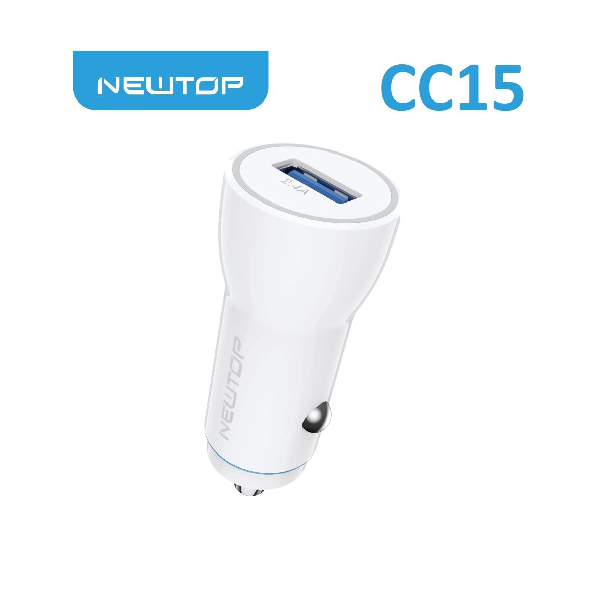 Newtop CC15 Caricatore da auto 1 USB 2.4 A