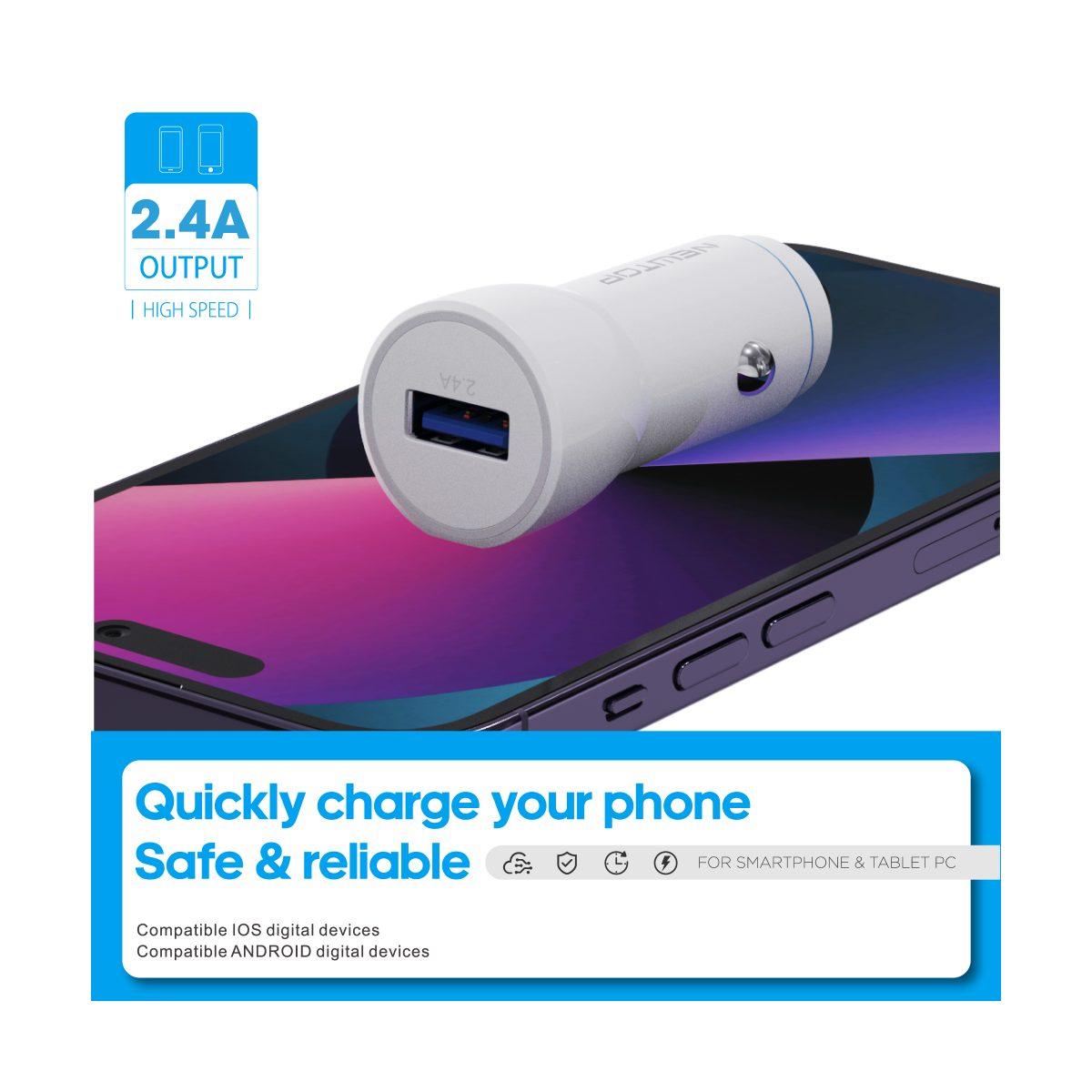 Newtop CC15 Caricatore da auto 1 USB 2.4 A