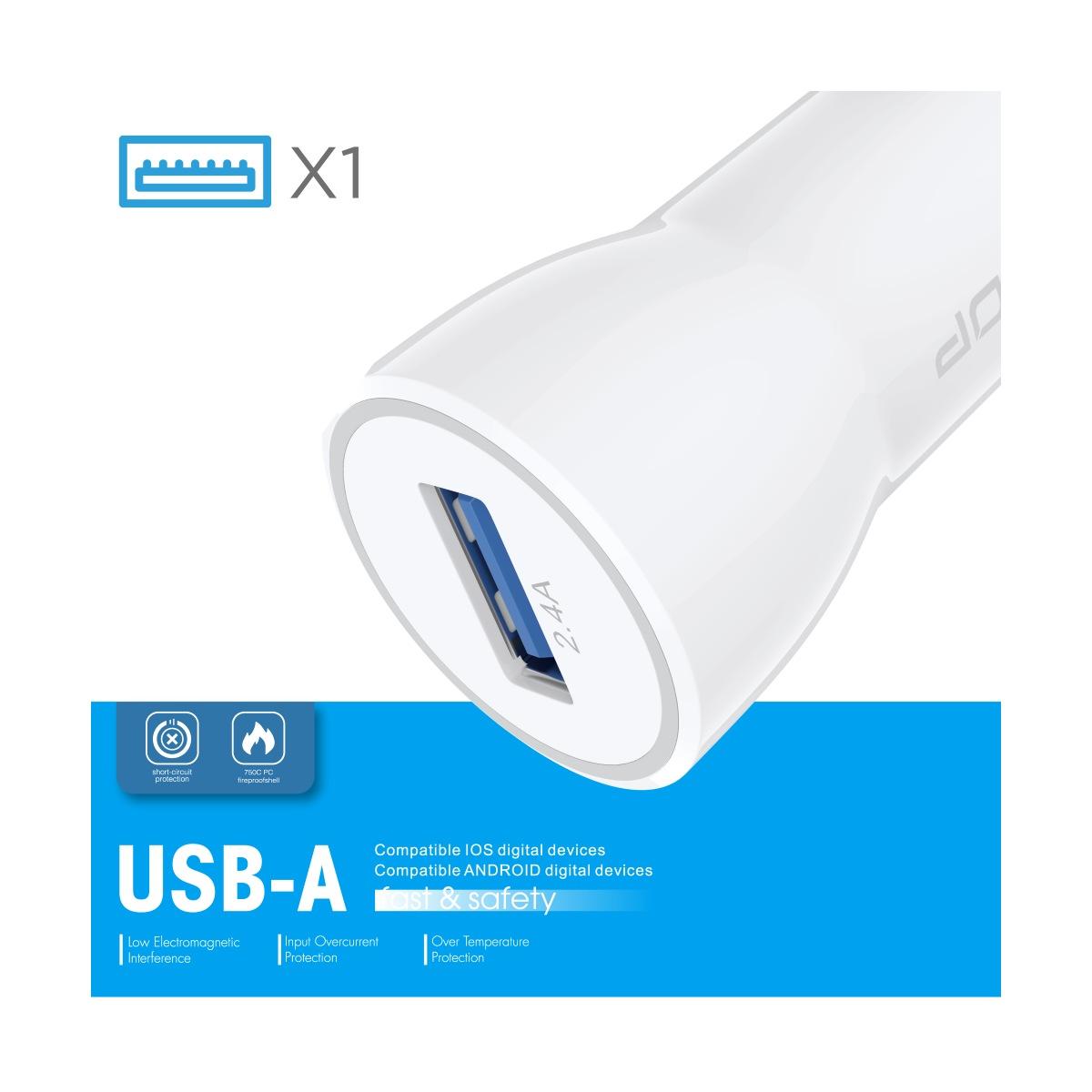 Newtop CC15 Caricatore da auto 1 USB 2.4 A