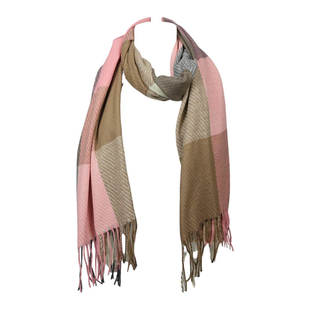 Sciarpa donna a quadri in poliestere Verve