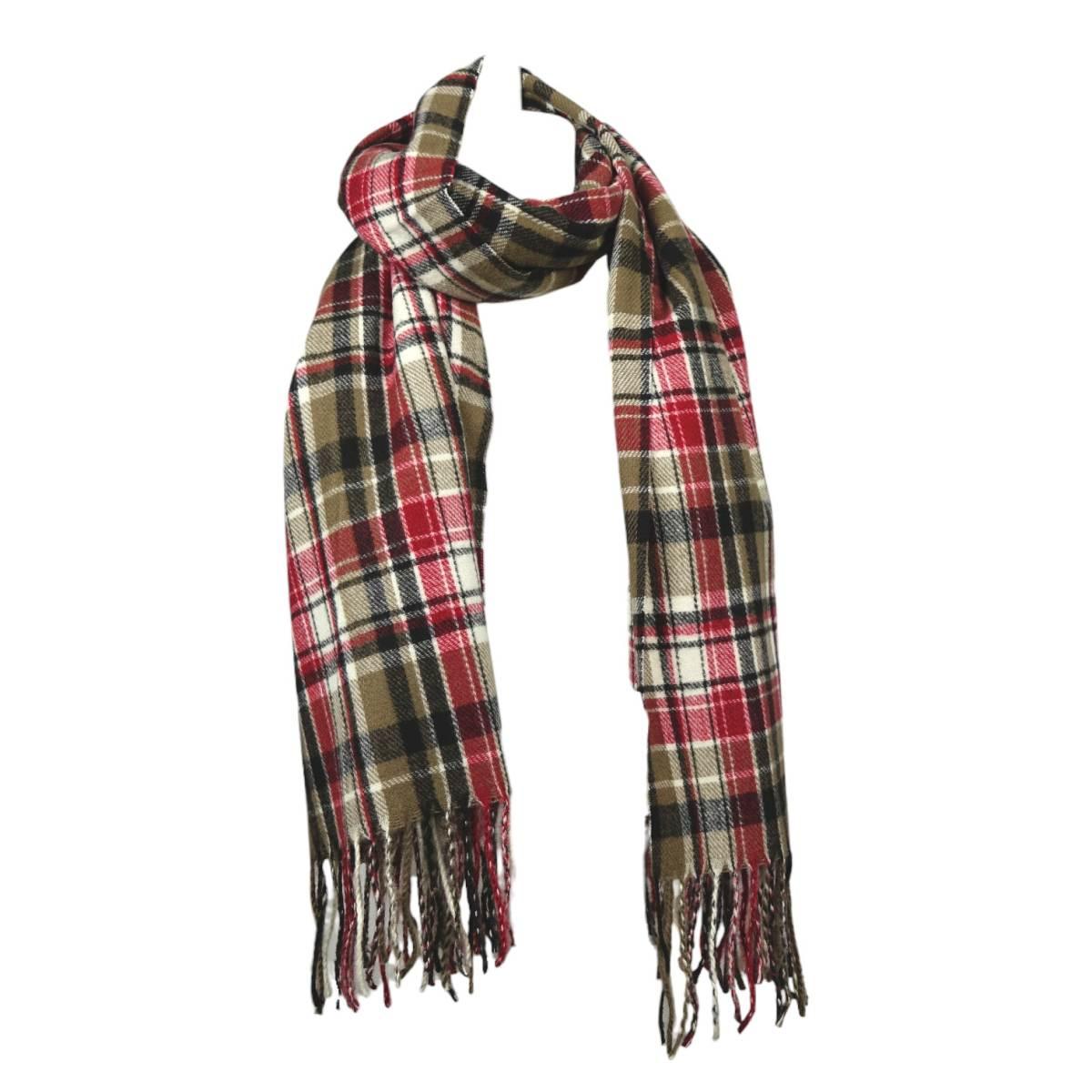 Sciarpa donna a righe e quadri in poliestere Verve