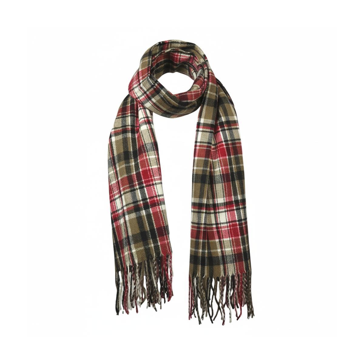 Sciarpa donna a righe e quadri in poliestere Verve