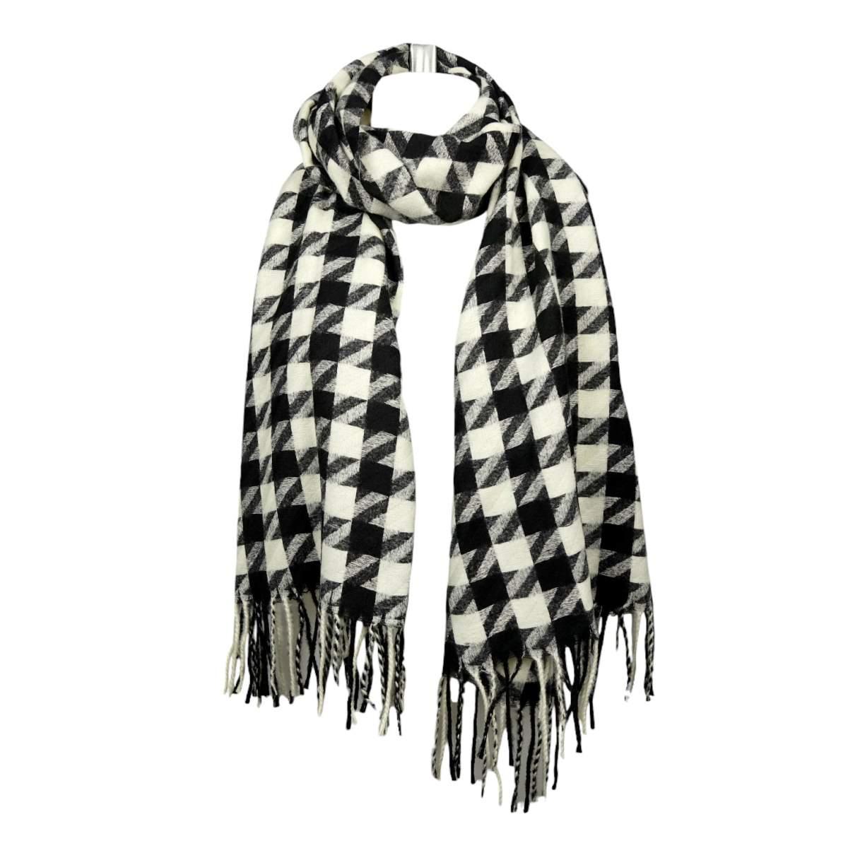 Sciarpa donna motivo pied de poule in poliestere Verve