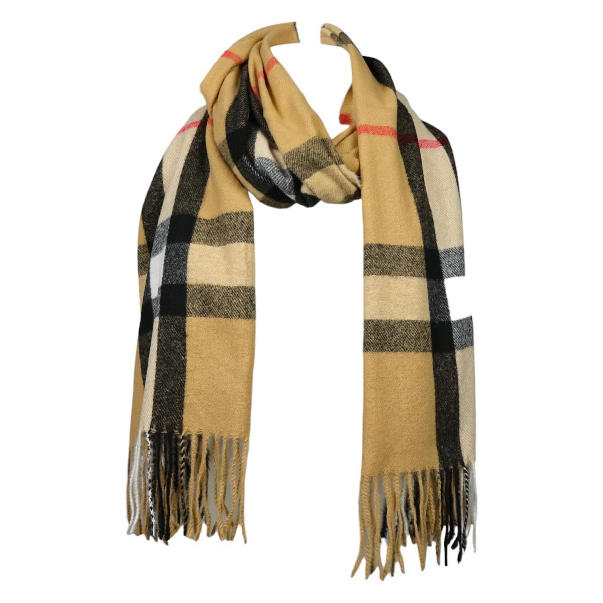 Sciarpa donna a righe e quadri in poliestere Verve