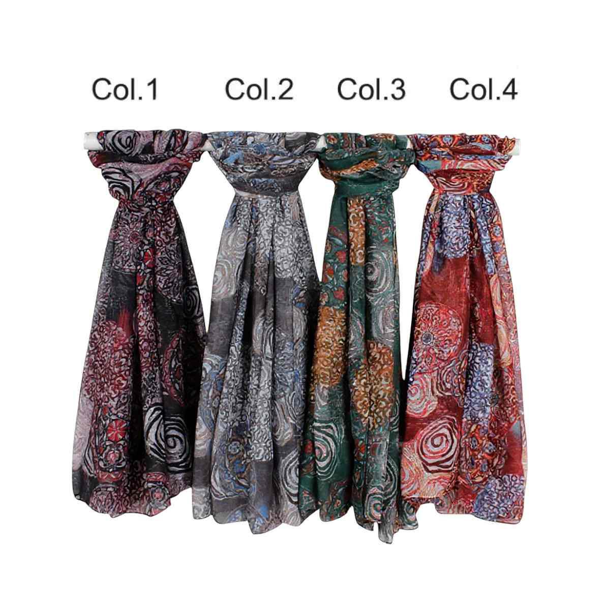 Sciarpa donna in poliestere motivo floreale e geometrico Coveri Collection