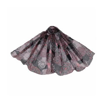 Sciarpa donna in poliestere motivo floreale e geometrico Coveri Collection