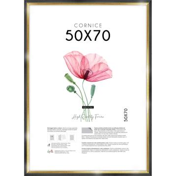 Cornice portafoto black gold 50x70 cm