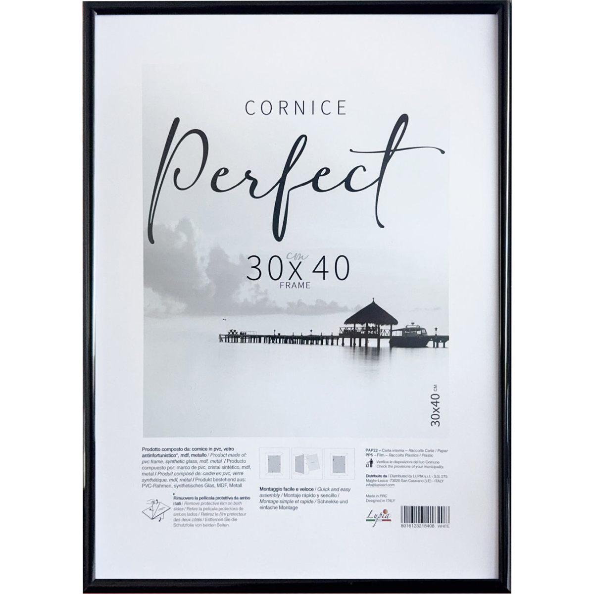 Cornice portafoto Perfect in crilex 50x70 cm nero Lupia