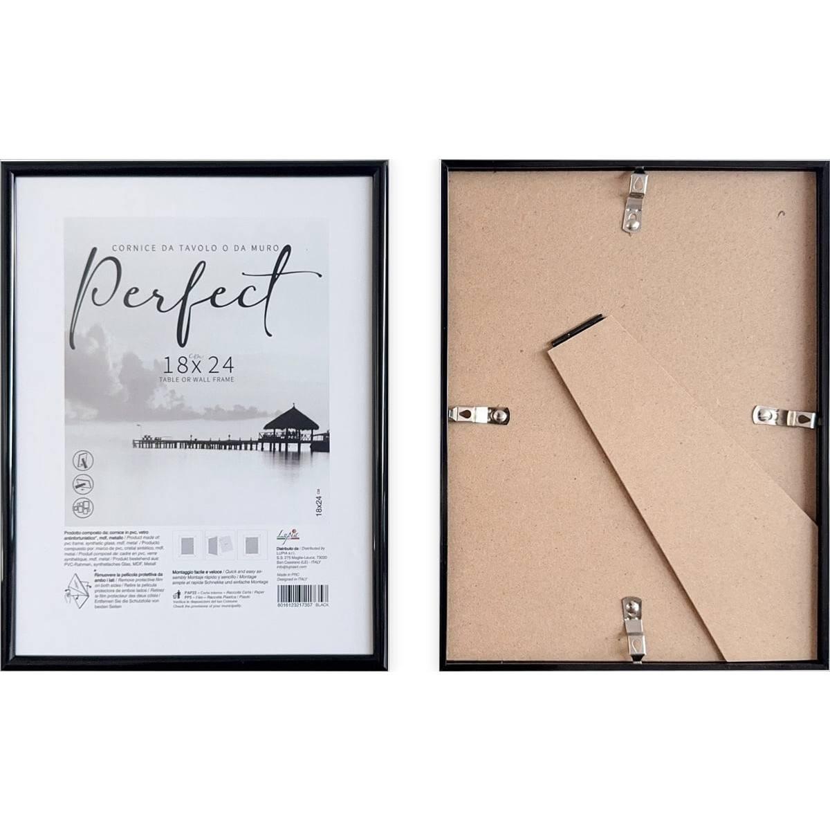 Cornice portafoto Perfect in crilex A4 21x29x7 cm nero Lupia