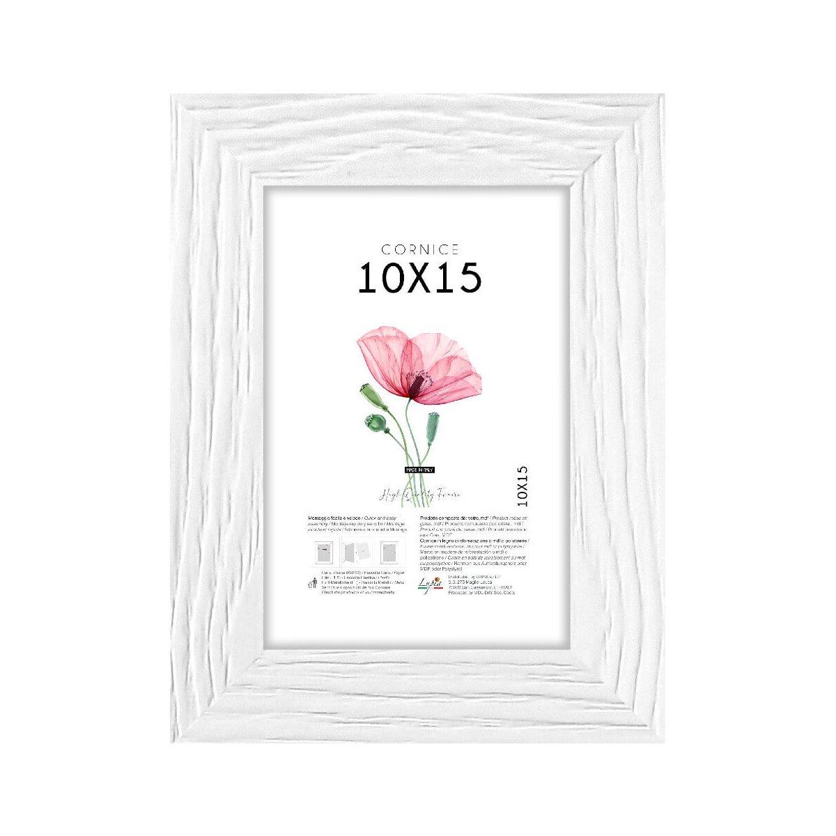 Cornice portafoto Shabby Chic 10x15 cm bianco Lupia