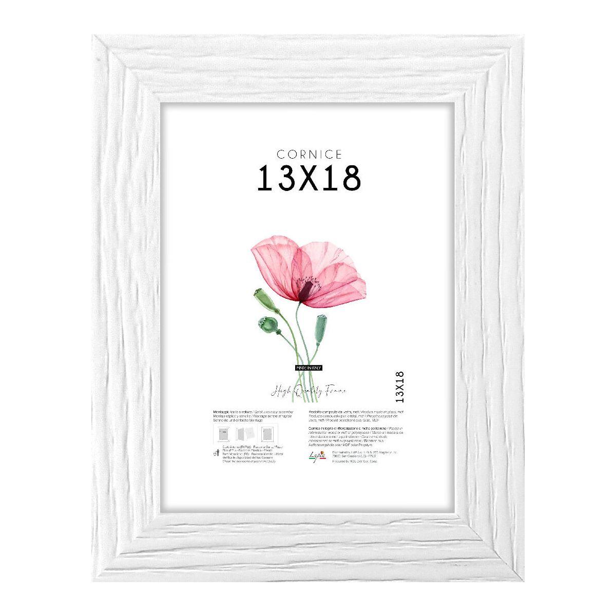 Cornice portafoto Shabby Chic 13x18 cm bianco Lupia