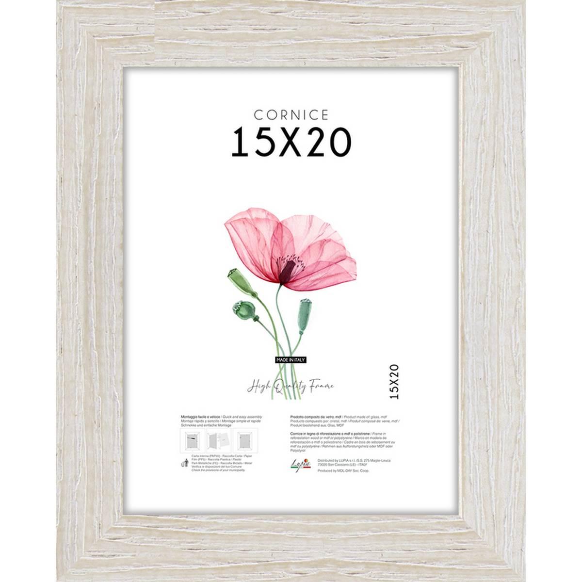 Cornice portafoto Shabby Chic 15x20 cm beige Lupia