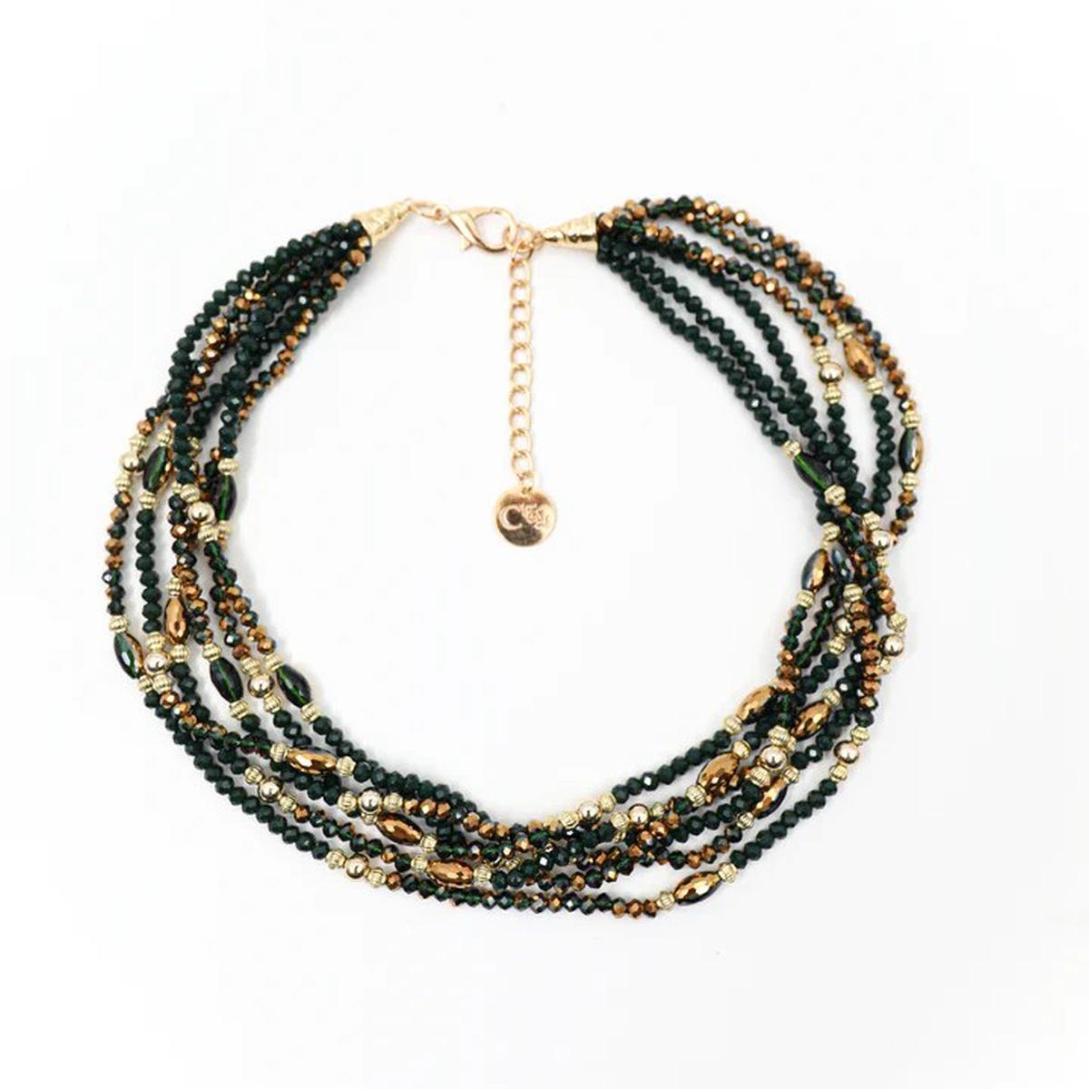 Collana donna girocollo con fili multipli C63