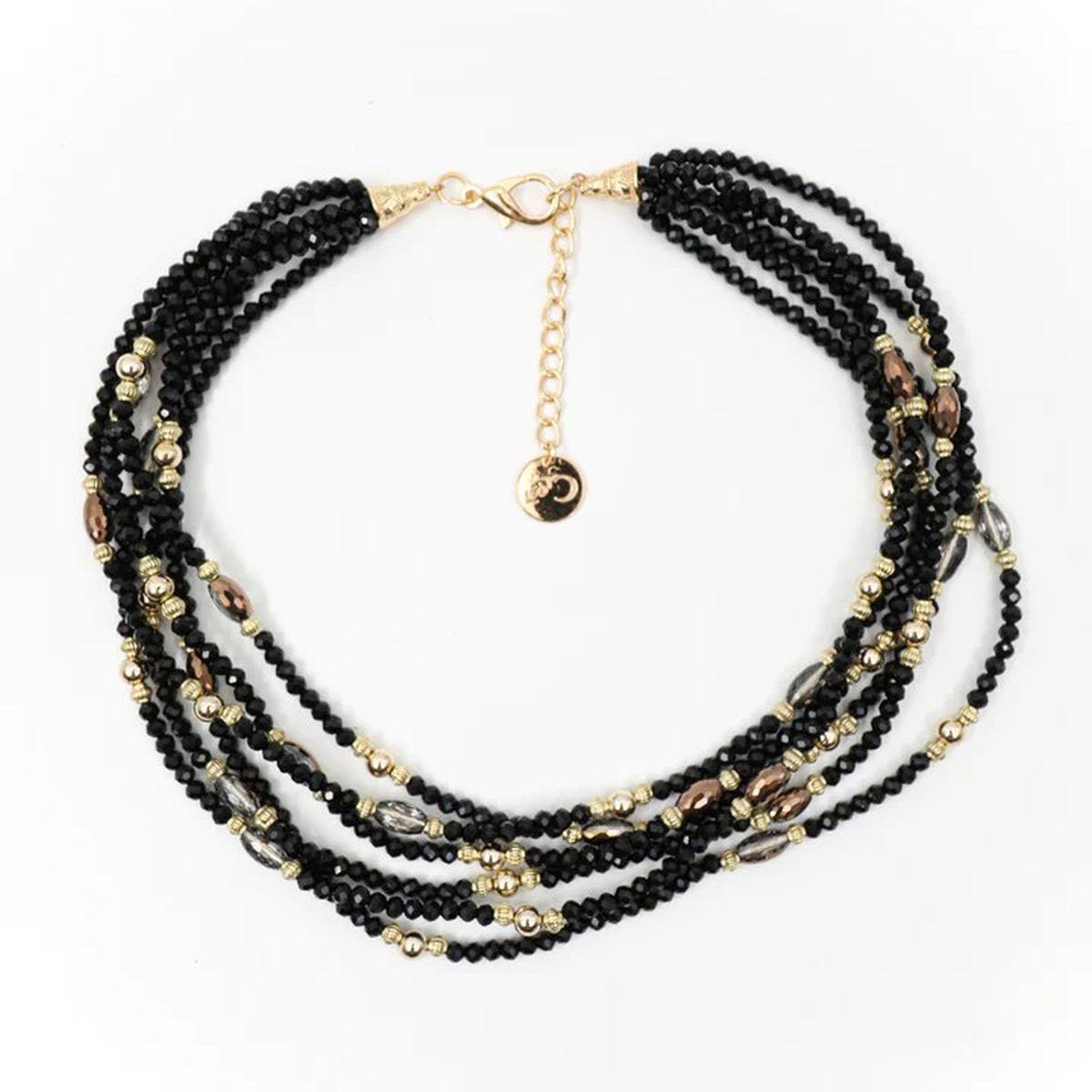 Collana donna girocollo con fili multipli C63