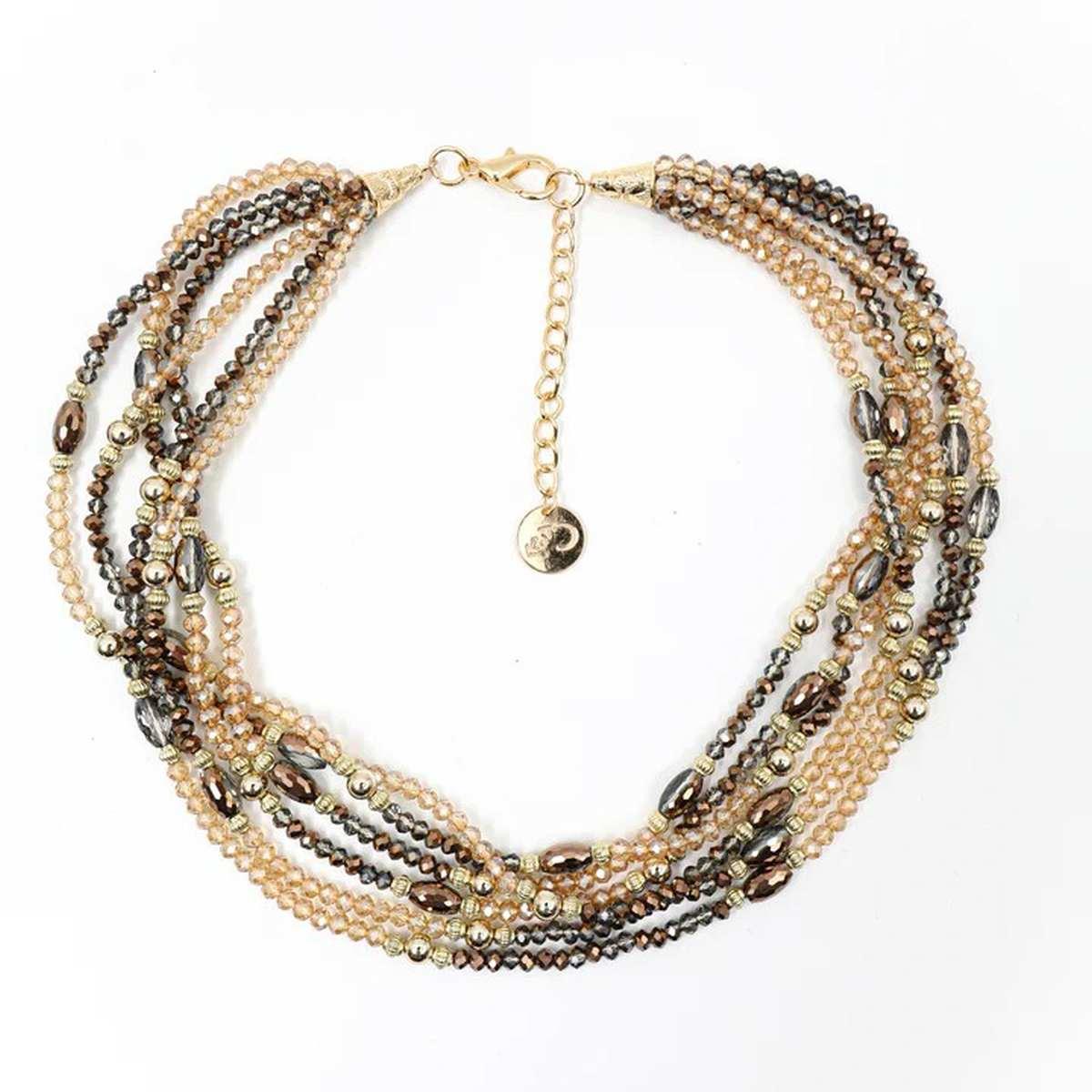 Collana donna girocollo con fili multipli C63