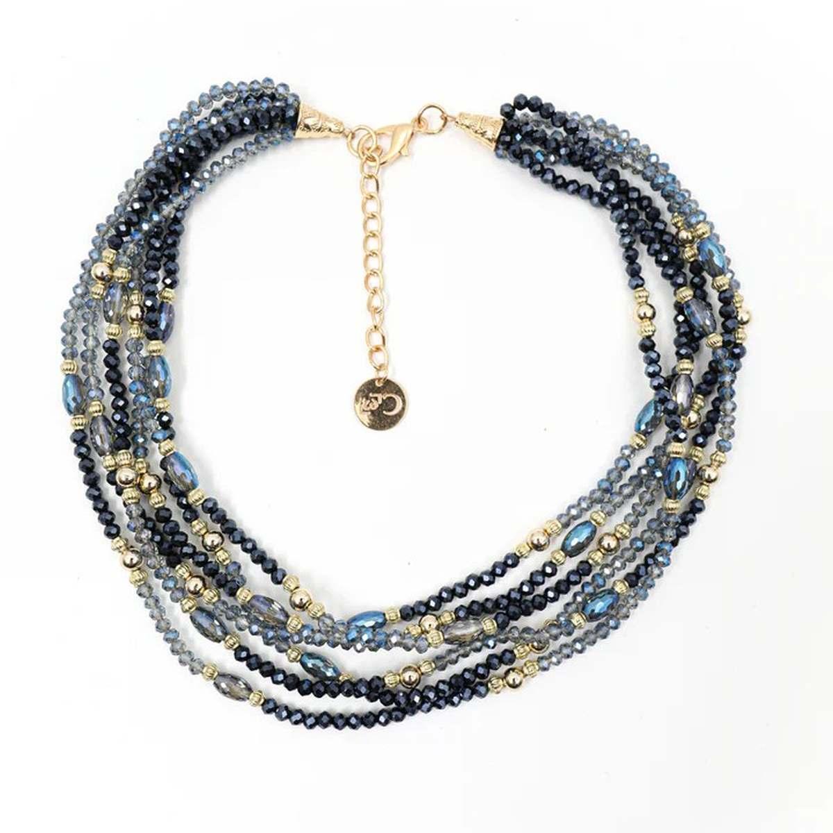 Collana donna girocollo con fili multipli C63