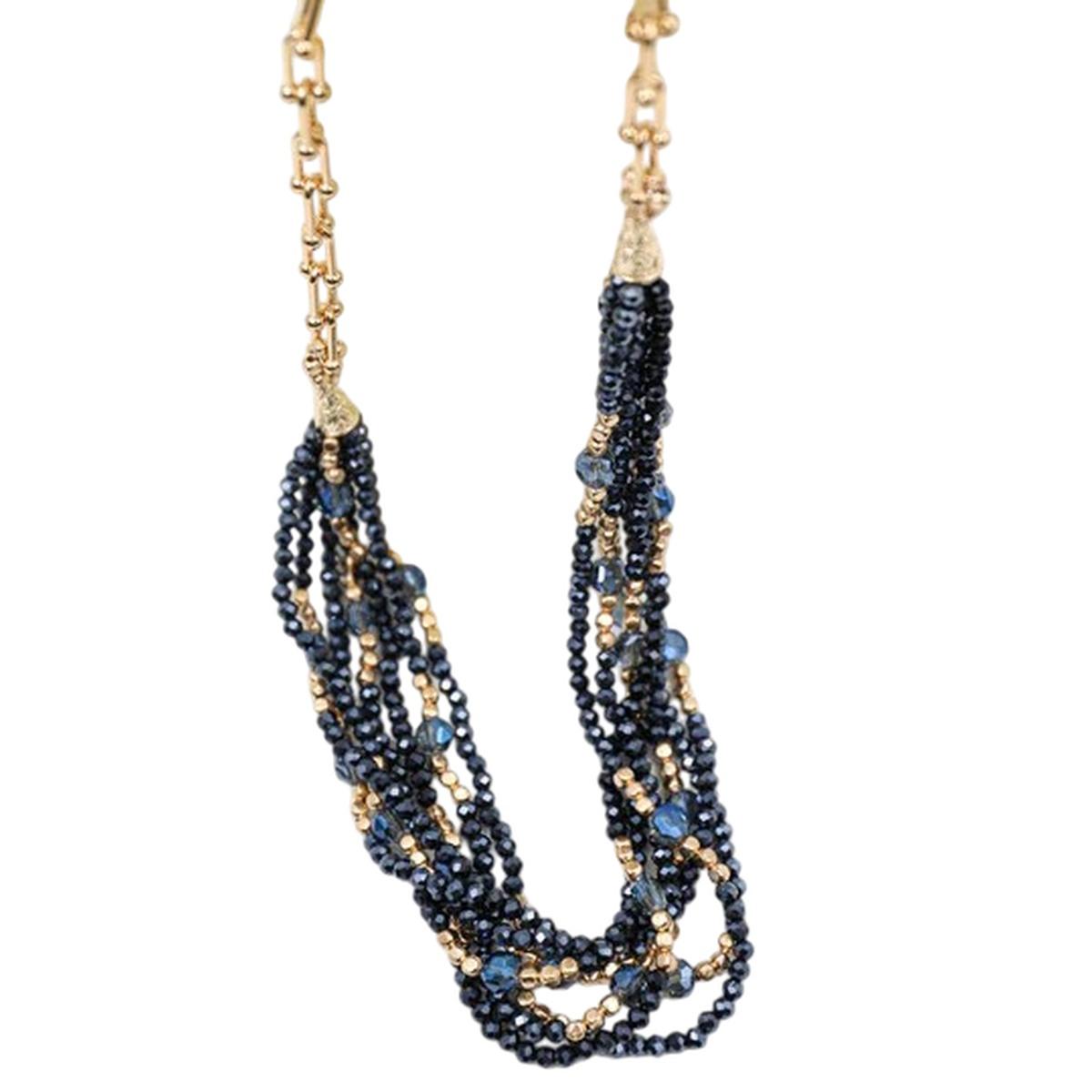 Collana donna girocollo con fili multipli C63