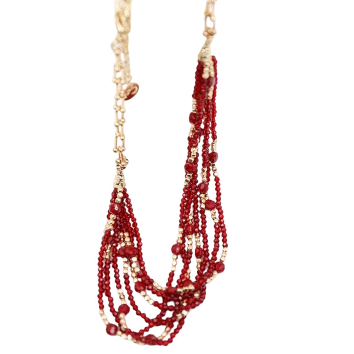 Collana donna girocollo con fili multipli C63