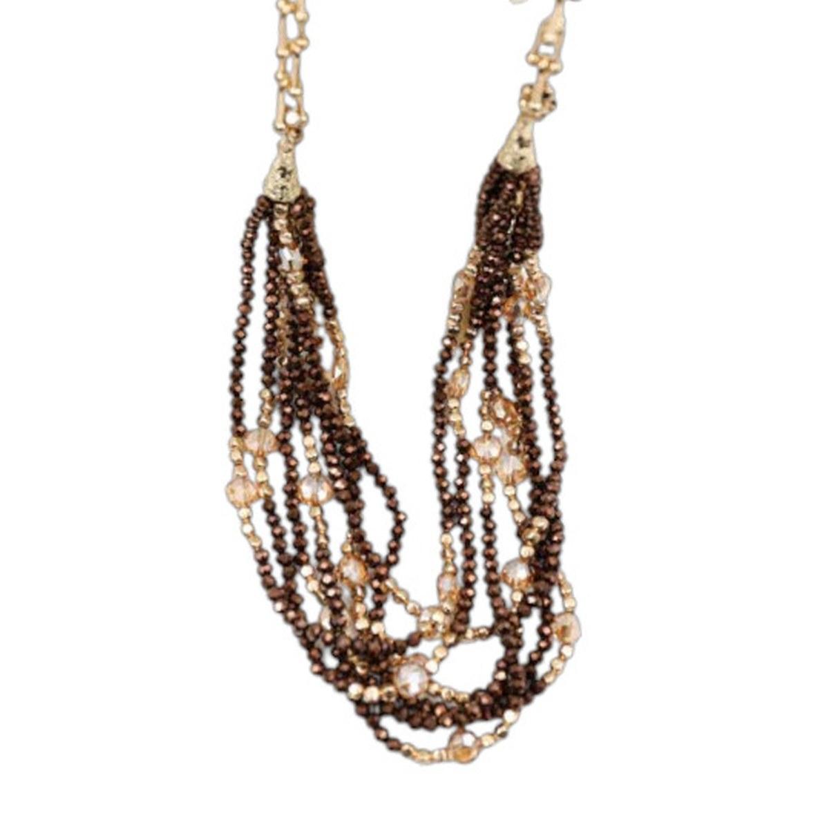 Collana donna girocollo con fili multipli C63