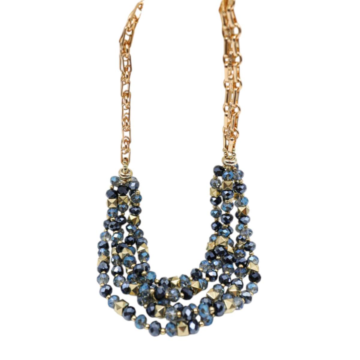 Collana donna girocollo con fili multipli C63