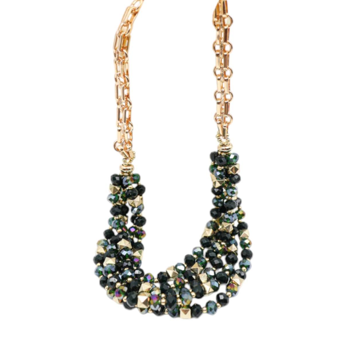 Collana donna girocollo con fili multipli C63