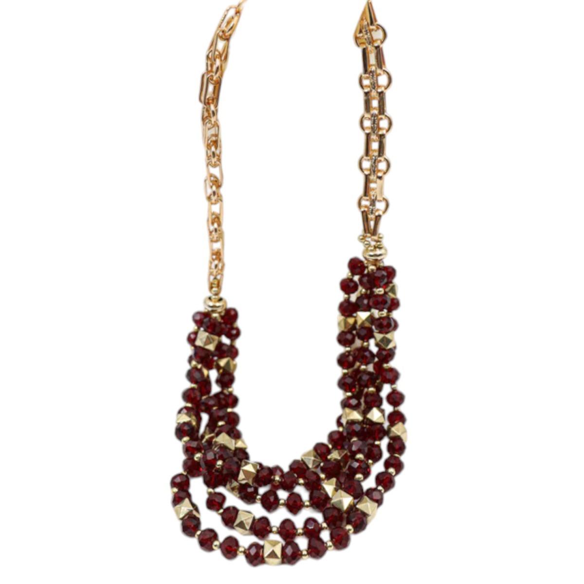 Collana donna girocollo con fili multipli C63