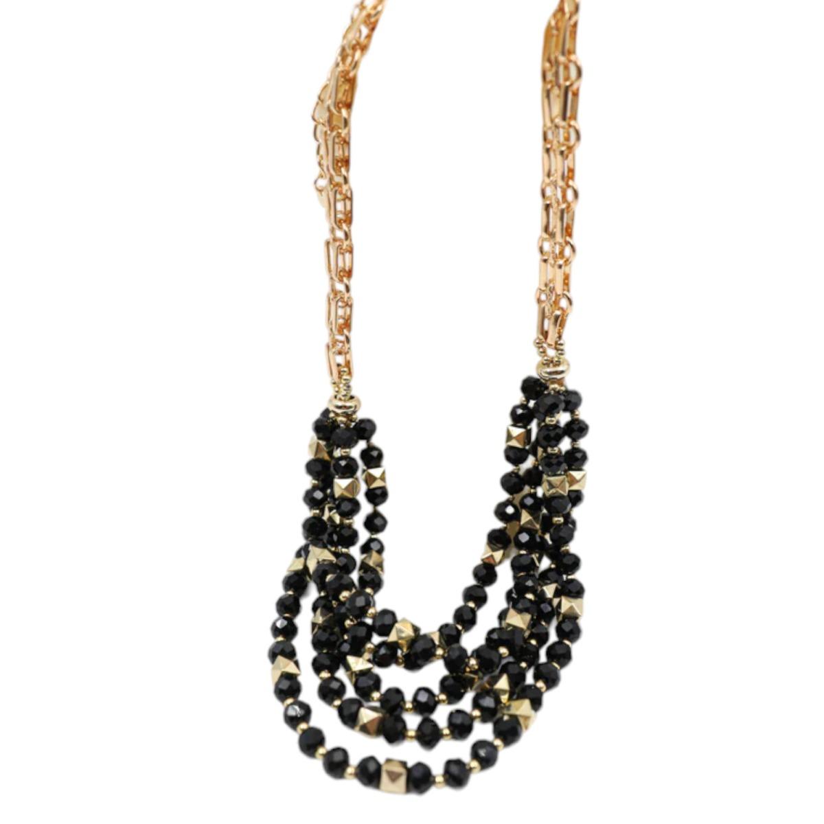 Collana donna girocollo con fili multipli C63