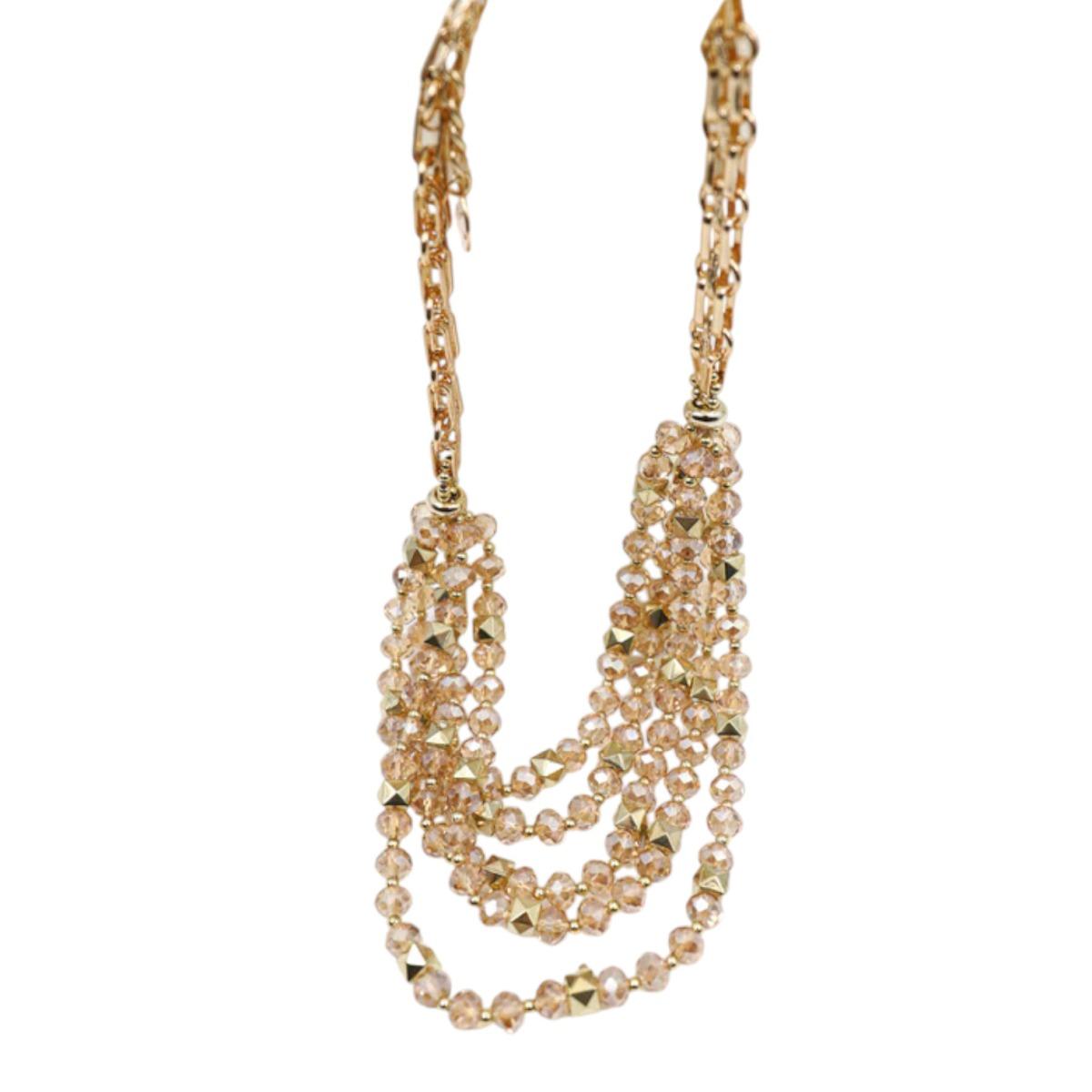 Collana donna girocollo con fili multipli C63