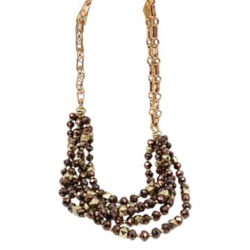 Collana donna girocollo con fili multipli C63